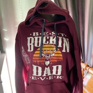 “Best Buckin Dad Ever” Novelty Hoodie NWT